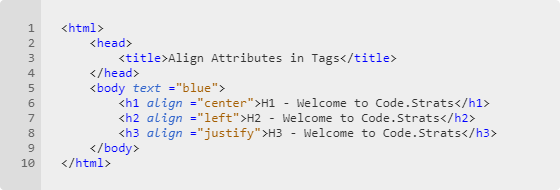 Align Attribute