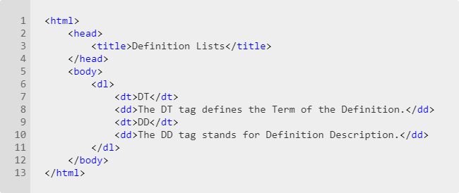 HTML Lists | Kode.Blox
